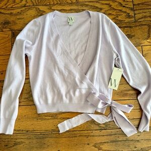 Worthington Light Purple V-Neck Wrap Sweater